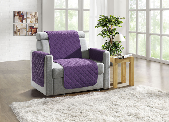 Wohnaccessoires - Wohnaccessoires mit Fleckschutz, in Größe 101 (Sesselschoner, 50/150 cm) bis 865 (2x Armlehnenschoner, 50/ 70 cm), in Farbe GRÜN Ansicht 8