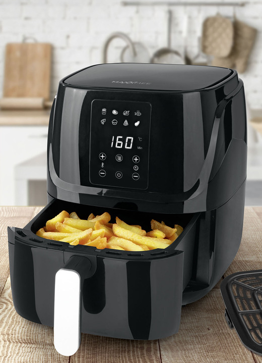 Heißluftfritteusen - Digitale Heißluft-Fritteuse mit 8 Programmen, in Farbe SCHWARZ