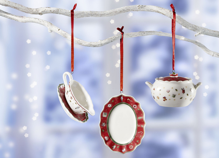Villeroy & Boch - Baumhänger, 3er-Set, von Villeroy & Boch, in Farbe WEISS-ROT