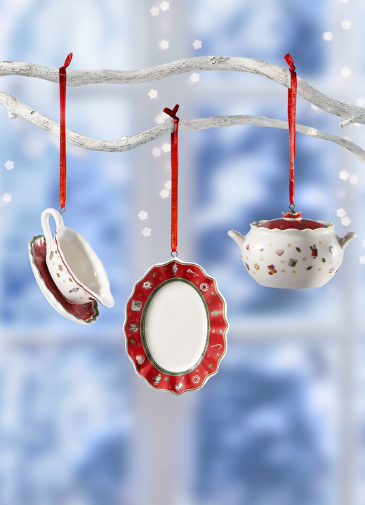 - Baumhänger, 3er-Set, von Villeroy & Boch, in Farbe WEISS-ROT Ansicht 1