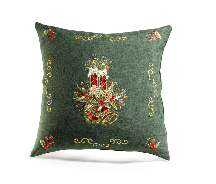 - Weihnachtliche Tisch- und Raumdekoration, in Größe 130 (2x Platzset oval, 30/ 45) bis 404 (Kissenbezug, 40/ 40), in Farbe GRÜN-ROT Ansicht 5