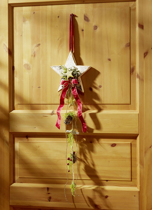 Weihnachten - Weihnachtlicher Dekohänger in naturnaher Optik, in Farbe NATUR-ROT