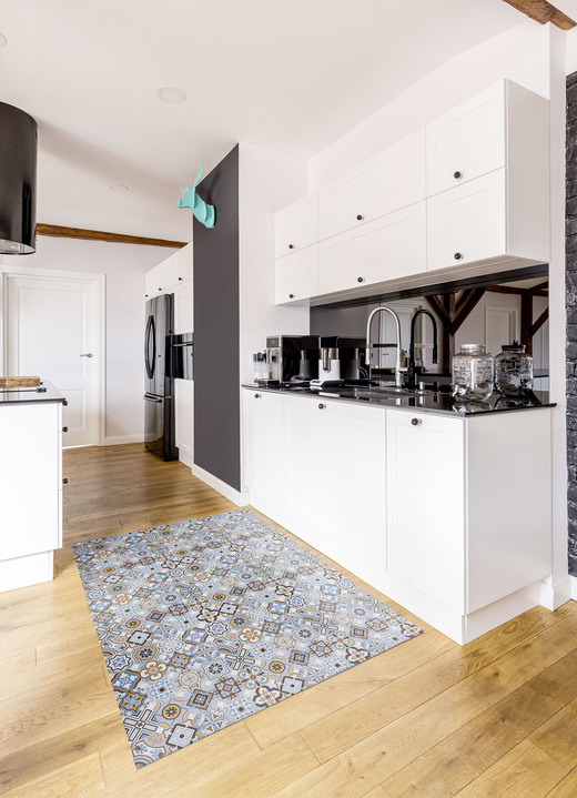 Läufer & Stufenmatten - Strapazierfähiger Küchenläufer und -teppich im Fliesen-Design, in Größe 110 (Küchenläufer, 50 x 150 cm) bis 164 (Küchenteppich, 120 x 170 cm), in Farbe GRAU Ansicht 16