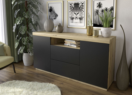 Modernes Sideboard mit Push-to-open-System