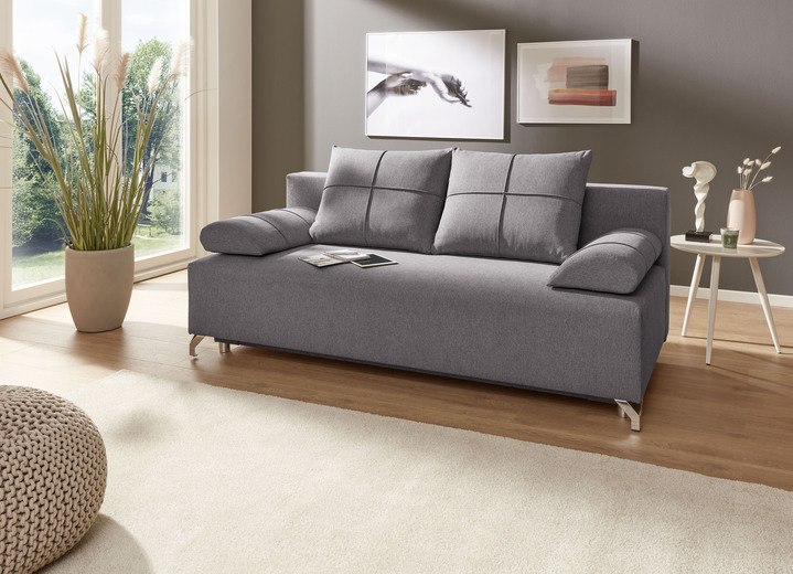 - Schlafsofa mit Bonnellfederung, in Farbe TAUPE Ansicht 1