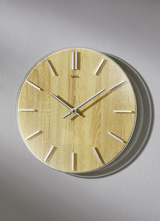 Uhren - Hochwertige Wanduhr mit Quarzuhrwerk, in Farbe BRAUN