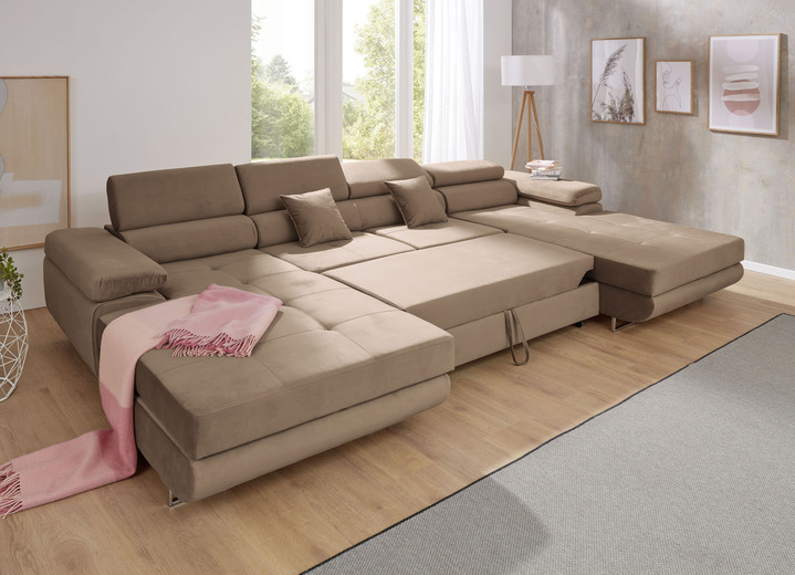 Polsterecken - Polstermöbel mit Funktion und verstellbaren Kopfstützen, in Farbe ANTHRAZIT, in Ausführung Wohnlandschaft Ansicht 5