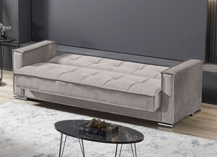 Sessel - Sessel mit Bettfunktion, in Farbe CREME, in Ausführung Dreisitzer Ansicht 1