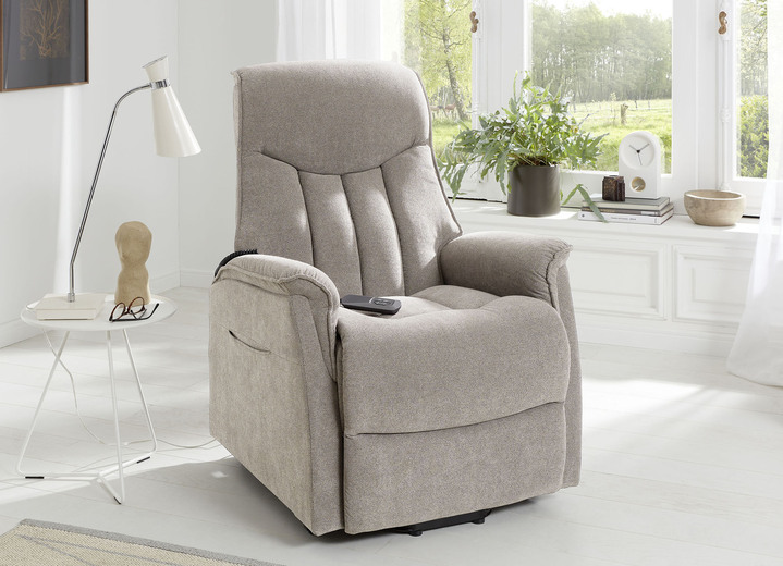 - TV-Sessel mit Motor und Aufstehhilfe, in Farbe BEIGE Ansicht 1