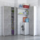 Mehrzweckschränke - Praktische Schränke in geradlinigem Design, in Farbe WEISS-BETON, in Ausführung Schrank, 1-türig
