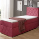 Boxspringbetten - Boxspringbett mit Topper und Bettkasten, in Farbe ROT