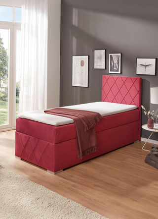 Boxspringbett mit Topper und Bettkasten