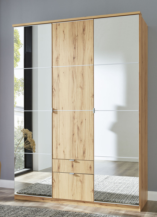 - Drehtürenschränke mit Spiegel, in Farbe EICHE SONOMA, in Ausführung Drehtürenschrank, 3-türig Ansicht 6