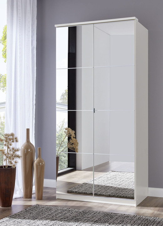 - Drehtürenschränke mit Spiegel, in Farbe EICHE SONOMA, in Ausführung Drehtürenschrank, 3-türig Ansicht 2