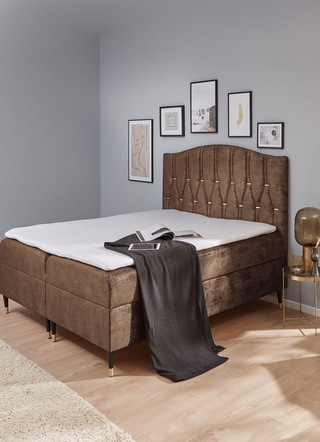 Boxspringbett mit Topper und 2 Bettkästen