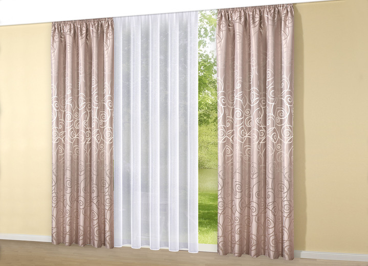 Modern - Leicht transparenter Store mit Automatikfaltenband, in Größe 140 (120x300 cm) bis 315 (295x450 cm), in Farbe WEISS Ansicht 3