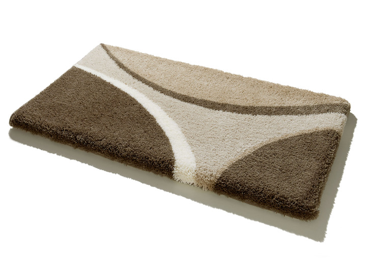 Badgarnituren - Badgarnitur mit rutschhemmendem TPR-Rücken, in Größe 100 (Vorleger halbrund, 50/ 80 cm) bis 112 (WC-Deckelbezug, 47/ 50 cm), in Farbe TAUPE Ansicht 2