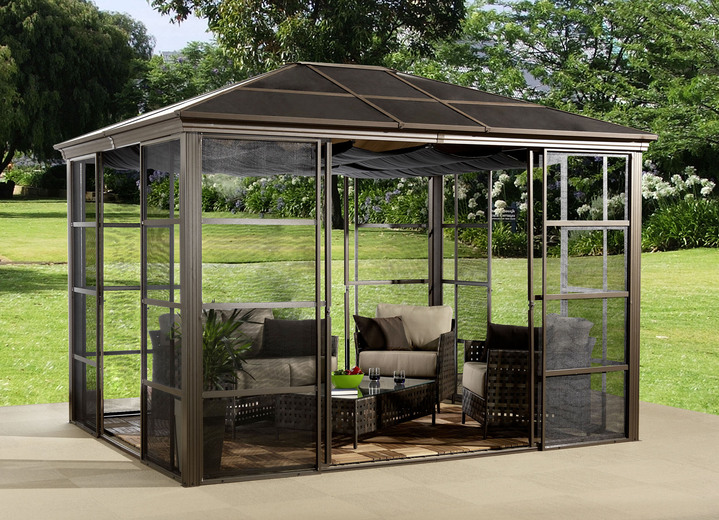 Garten - SOJAG Aluminium Pavillon Castel in edlem Bronzeton, in Farbe BRONZE, in Ausführung klein Ansicht 1
