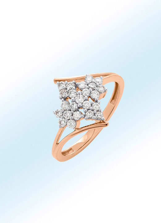 Ringe - Damenring mit Brillanten, in Farbe  Ansicht 1