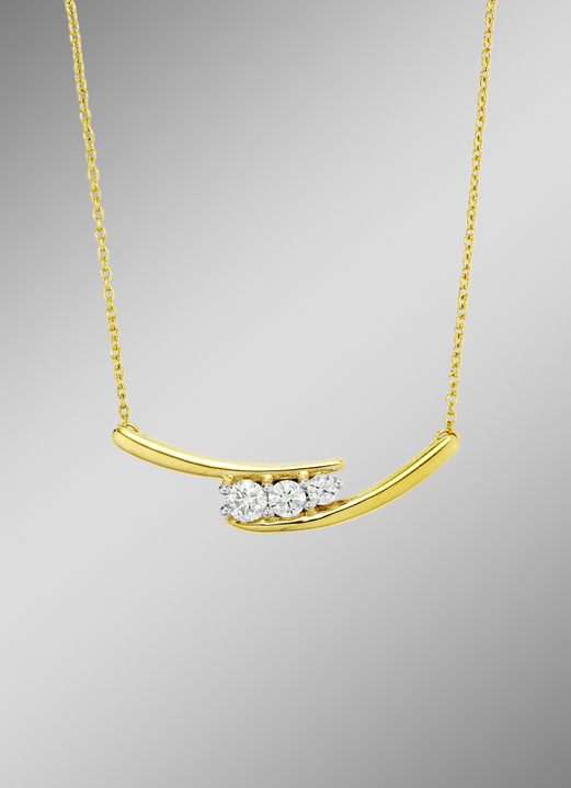 - Schicke Halskette mit Brillanten, in Farbe