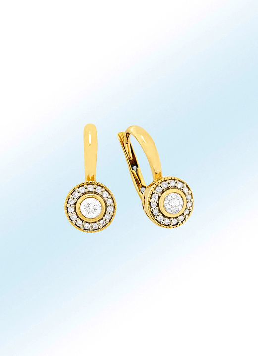 Ohrschmuck - Ohrringe mit Brillanten, in Farbe  Ansicht 1