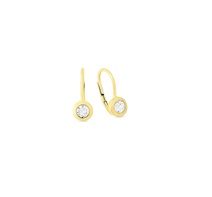 Ohrschmuck - Elegante Ohrringe in Gelbgold mit Brillant Ansicht 2 Ohrschmuck - Elegante Ohrringe in Gelbgold mit Brillant, in Farbe  Ansicht 2
