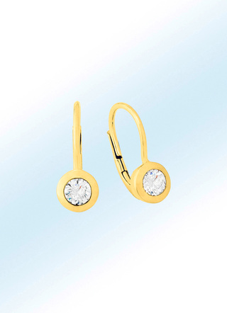 Elegante Ohrringe in Gelbgold mit Brillant
