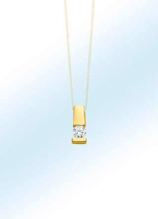 Edler Anhänger in Gelbgold mit Brillant