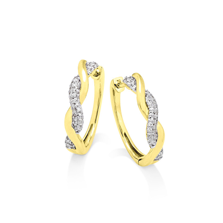 - Wundervolle Creolen mit 60 Diamanten, in Farbe  Ansicht 2