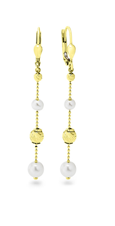 Ohrschmuck - Ohrringe mit Süßwasser-Zuchtperlen, in Farbe  Ansicht 2