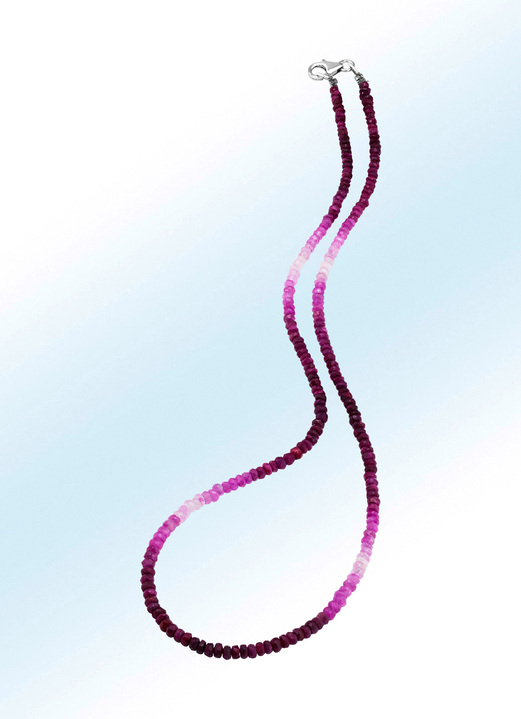 - Halskette mit echt Rubin, in Farbe