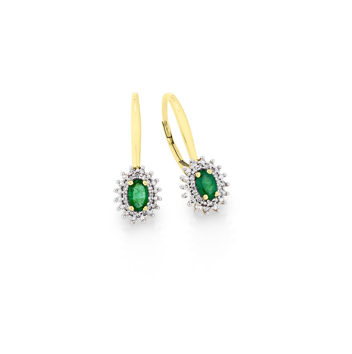 - Ohrringe mit Diamanten, in Farbe  Ansicht 2