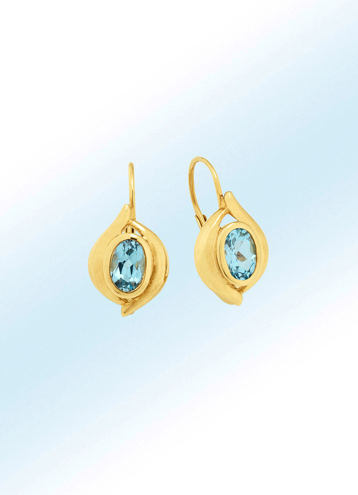 Ohrschmuck - Elegante Ohrringe mit Blautopas, in Farbe