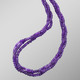 - Klassische 3-reihige Halskette mit echt Amethyst, in Farbe  – Ansicht 1