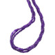 - Klassische 3-reihige Halskette mit echt Amethyst, in Farbe  – Ansicht 2