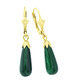 Ohrschmuck - Schlichte Ohrhänger mit echt Malachit, in Farbe  – Ansicht 2