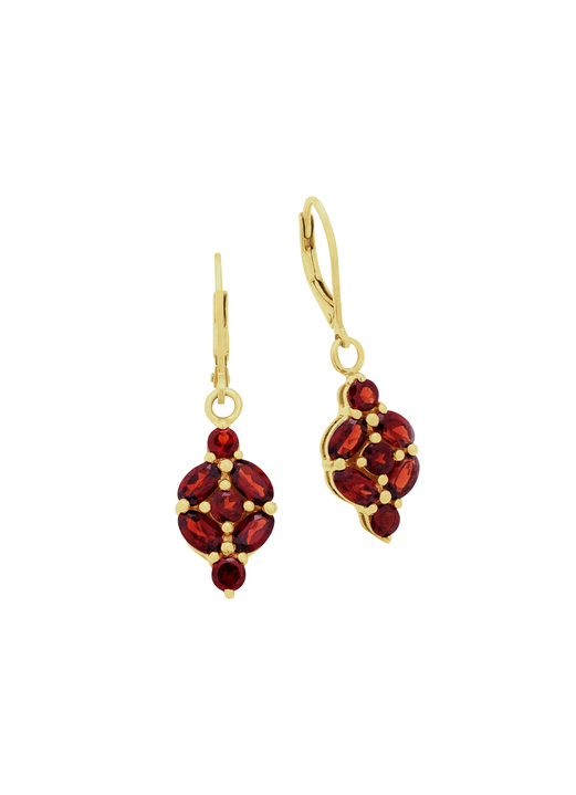 - Ohrringe mit echt Granat, in Farbe  Ansicht 2