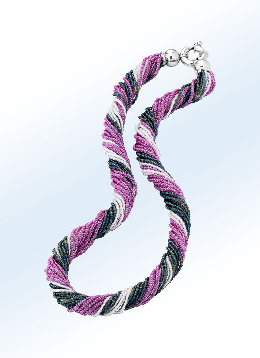 Halsketten - Mehrreihig, gedrehte Halskette , in Farbe  Ansicht 1