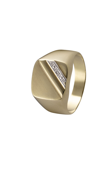 Ringe - Herrenring mit Diamant, in Größe 180 bis 240, in Farbe  Ansicht 2