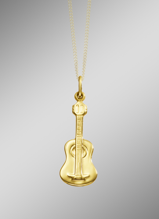 Anhänger - Gitarren-Anhänger aus Gold, in Farbe