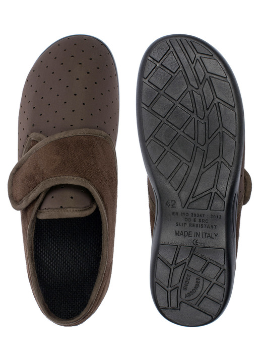 Gesundheitsschuhe - Aerosoft® Flex Stretch-Klettslipper von Jürgen Hirsch®, in Größe 036 bis 046, in Farbe SCHWARZ Ansicht 9