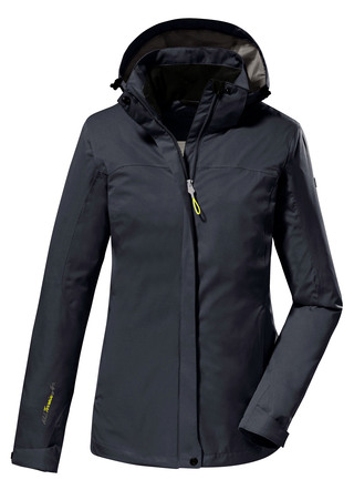 - Modische Damen-Funktionsjacke mit abnehmbarer Kapuze, in Größe 036 bis 054, in Farbe DUNKELNAVY – Farbe DUNKELNAVY – Ansicht 