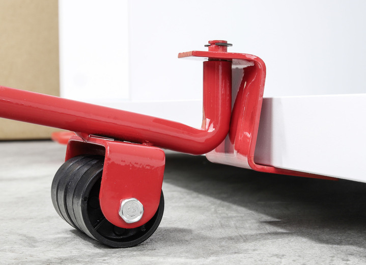 Praktische Hilfsmittel - Möbel-Heber und 4 Transport-Rollen Ansicht 3 Praktische Hilfsmittel - Möbel-Heber und 4 Transport-Rollen, in Farbe ROT-SCHWARZ Ansicht 3