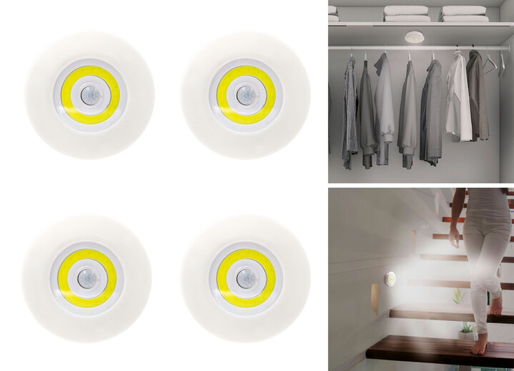 Praktische Hilfsmittel - Kabellose LED-Leuchte mit Bewegungssensor, in Farbe WEISS-GELB Ansicht 1