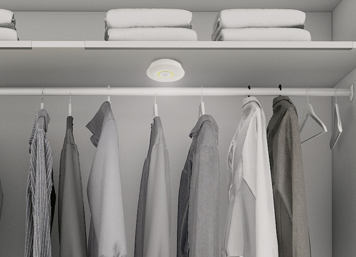 Praktische Hilfsmittel - Kabellose LED-Leuchte mit Bewegungssensor, in Farbe WEISS-GELB Ansicht 3