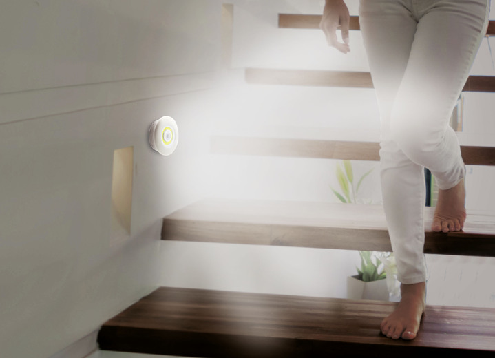 Praktische Hilfsmittel - Kabellose LED-Leuchte mit Bewegungssensor, in Farbe WEISS-GELB Ansicht 5