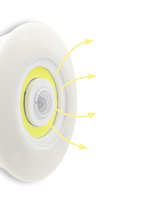 Praktische Hilfsmittel - Kabellose LED-Leuchte mit Bewegungssensor, in Farbe WEISS-GELB Ansicht 2