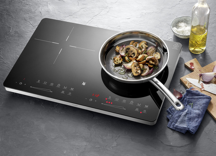 - WMF Induktionskochplatte zum sicheren und energiesparenden Kochen, in Farbe SCHWARZ, in Ausführung Doppel-Induktionskochplatte