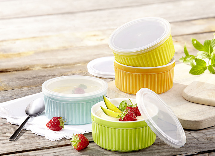 Schüsseln & Behälter - Dessertschälchen-Set mit Deckel, 4-teilig, in Farbe BUNT