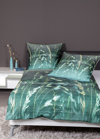 Bettwäschegarnituren - Bettwäsche-Garnitur mit Reißverschluss – Farbe GRÜN Bettwäschegarnituren - Bettwäsche-Garnitur mit Reißverschluss, in Größe 112 (80/80 cm + 135/200 cm) bis 115 (80/80 cm + 155/220 cm), in Farbe GRÜN